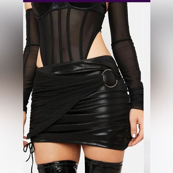 Poster Grl Sub Zero Ruched Mini Skirt - Picture 1 of 8